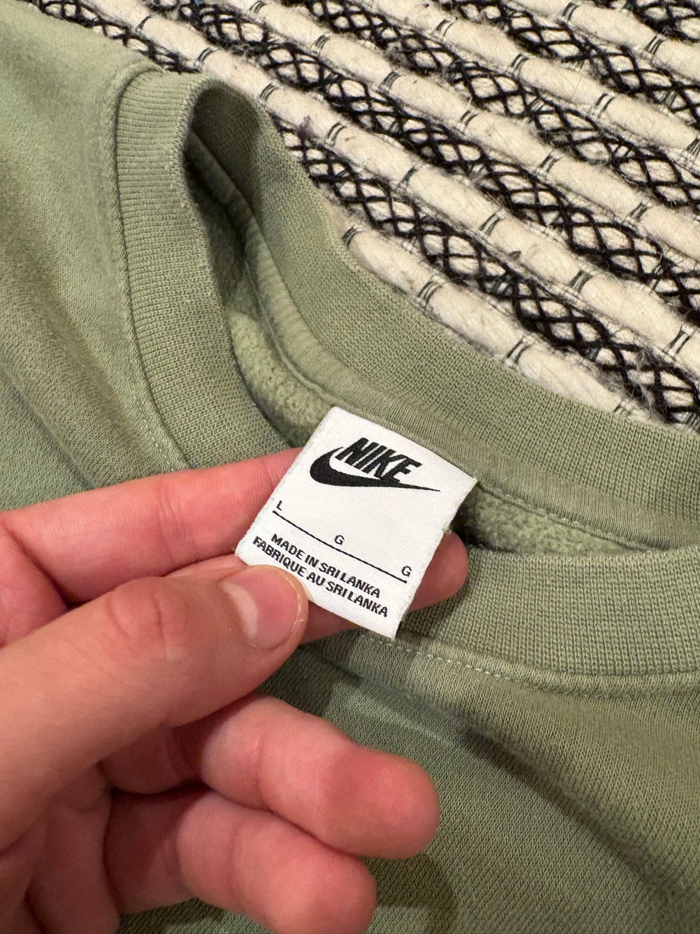 Olive Green Nike Crewneck