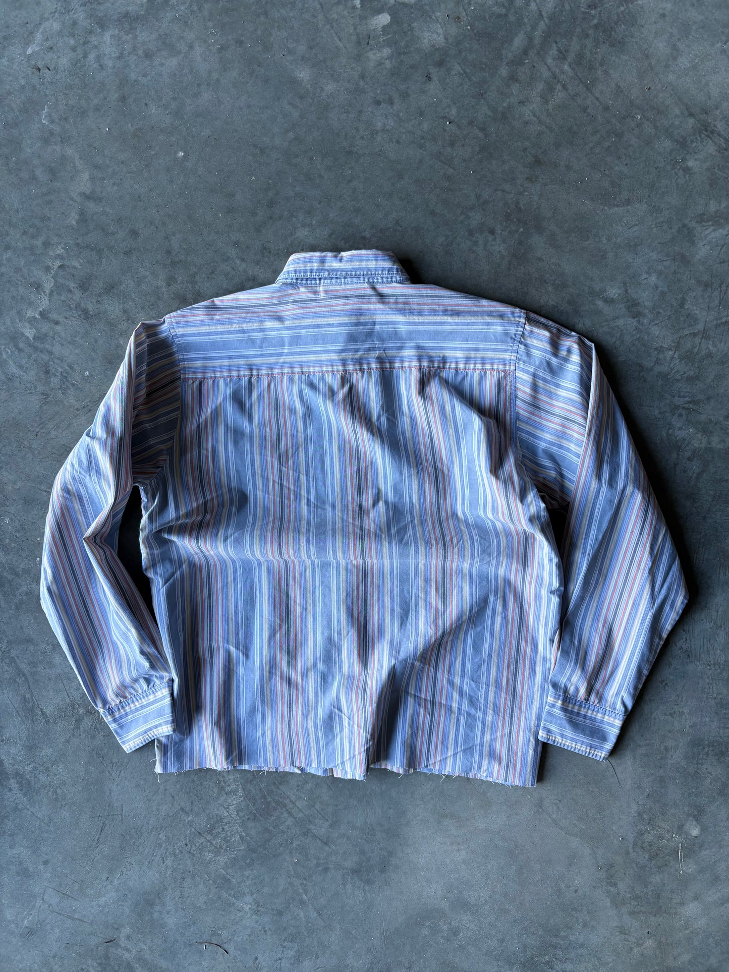 Vintage Crop Long Sleeve Button Up