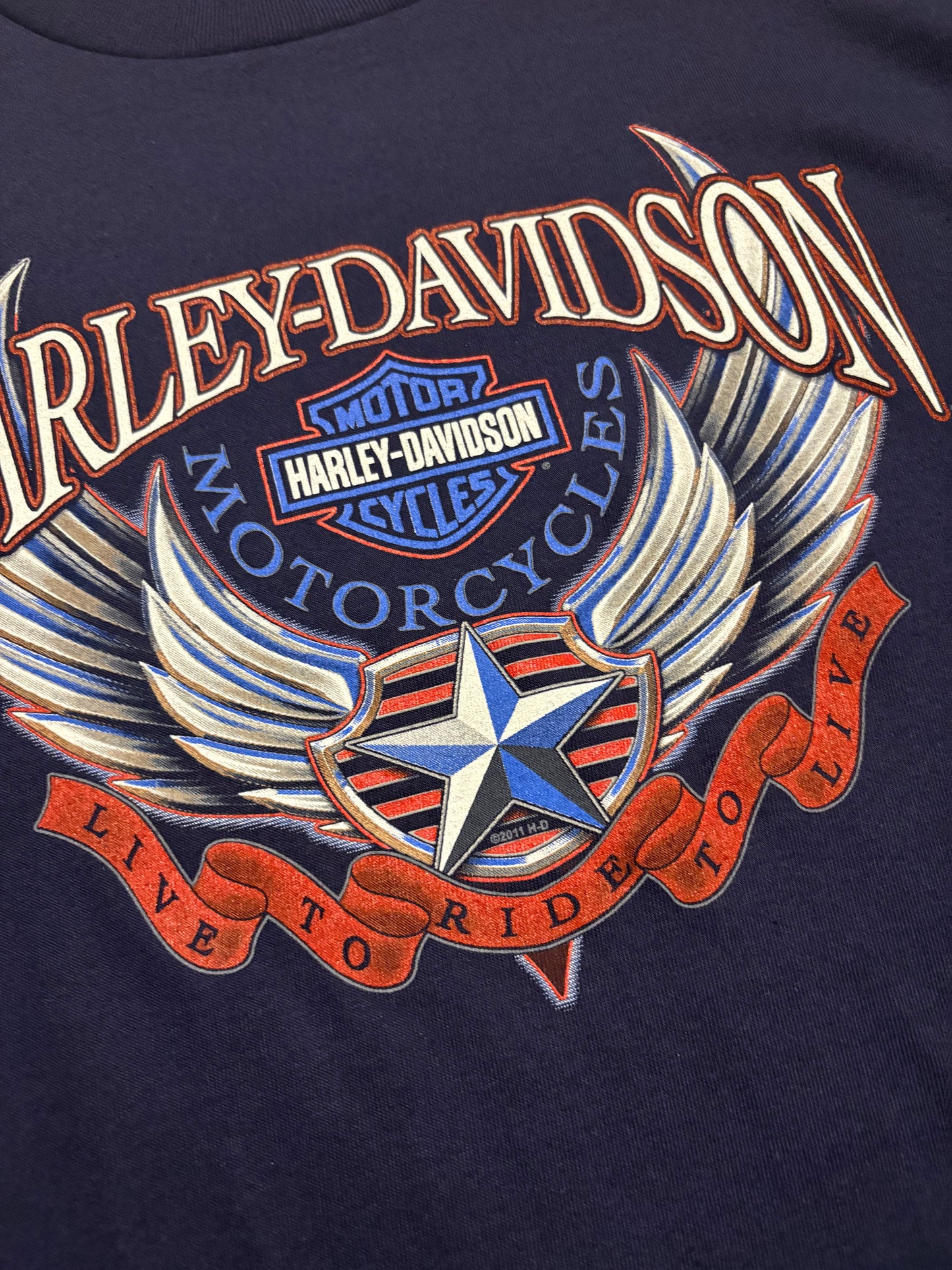 2011 Blue Harley Davidson Tee