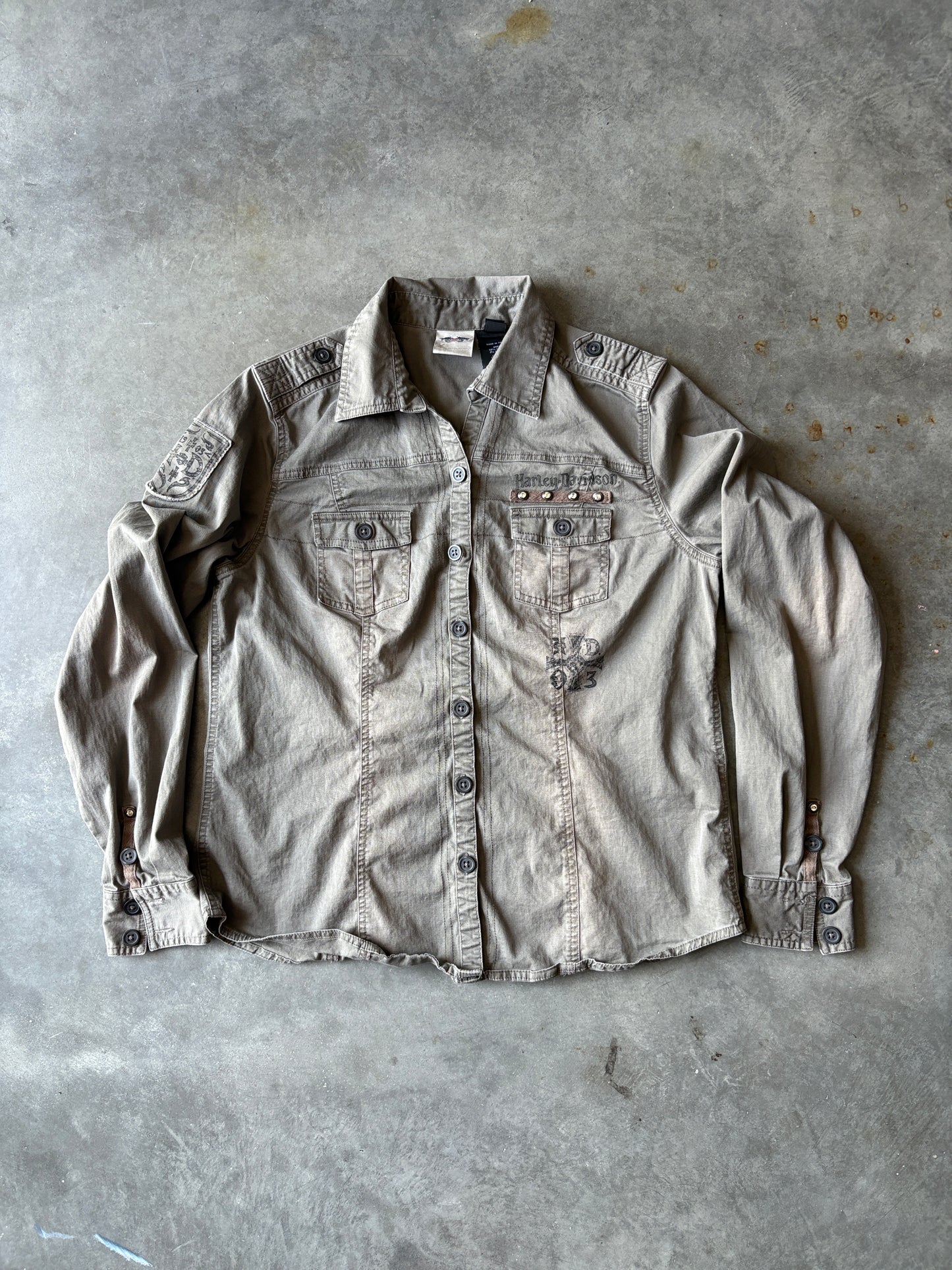 Harley Davidson Long Sleeve Button Up