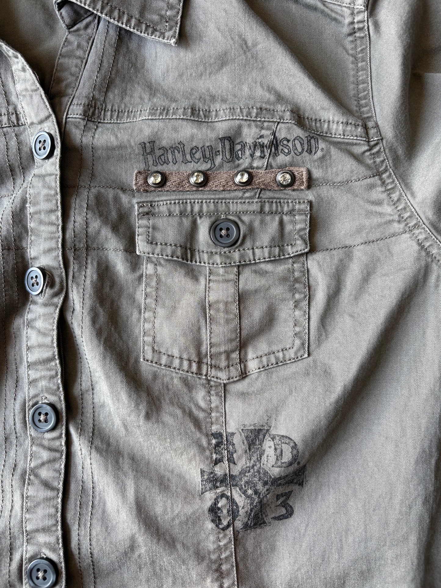 Harley Davidson Long Sleeve Button Up