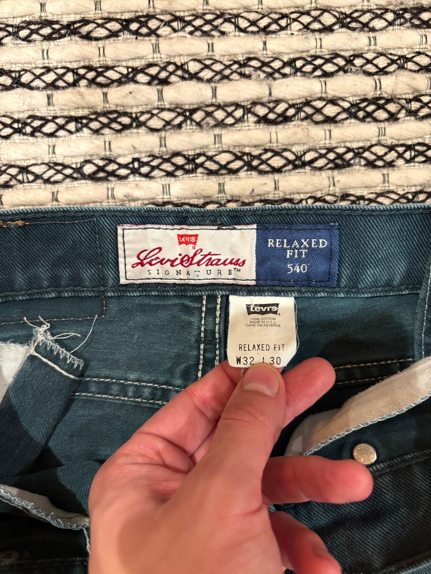 Vintage Orange Levi’s Denim Green Pants