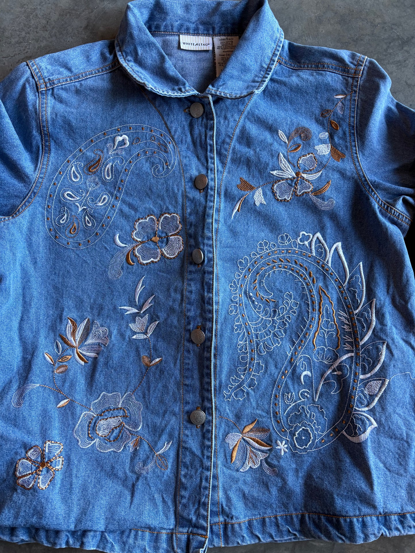 Ladies Denim Embroidered Jacket