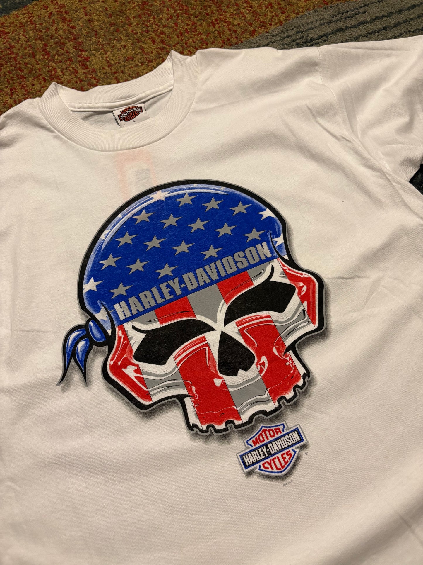 USA Skull Harley Davidson 2006 Tee