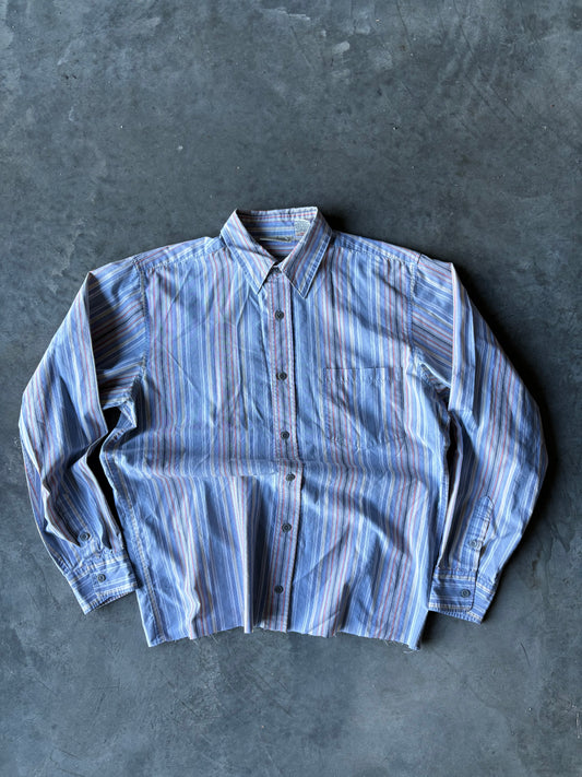 Vintage Crop Long Sleeve Button Up