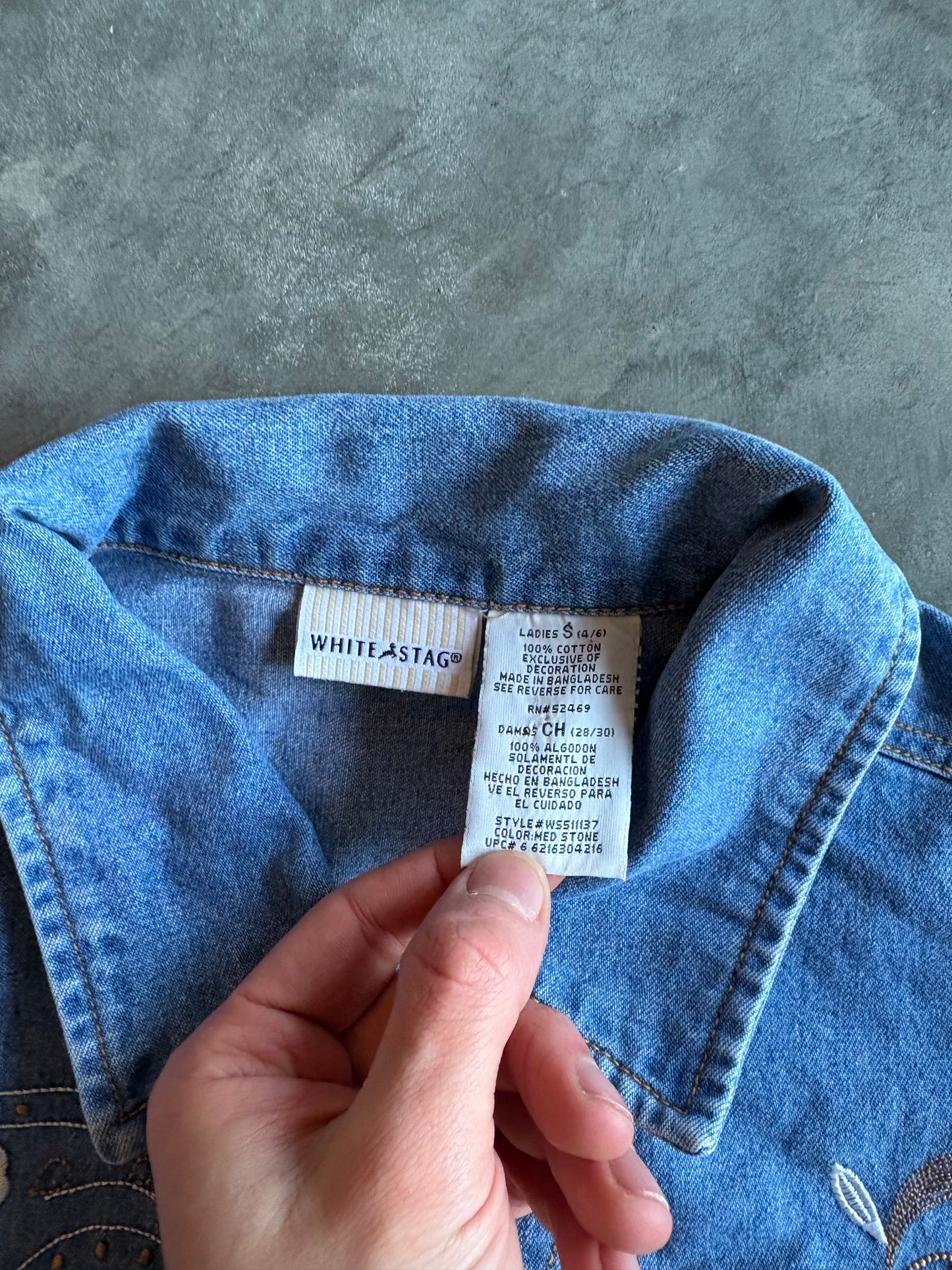 Ladies Denim Embroidered Jacket