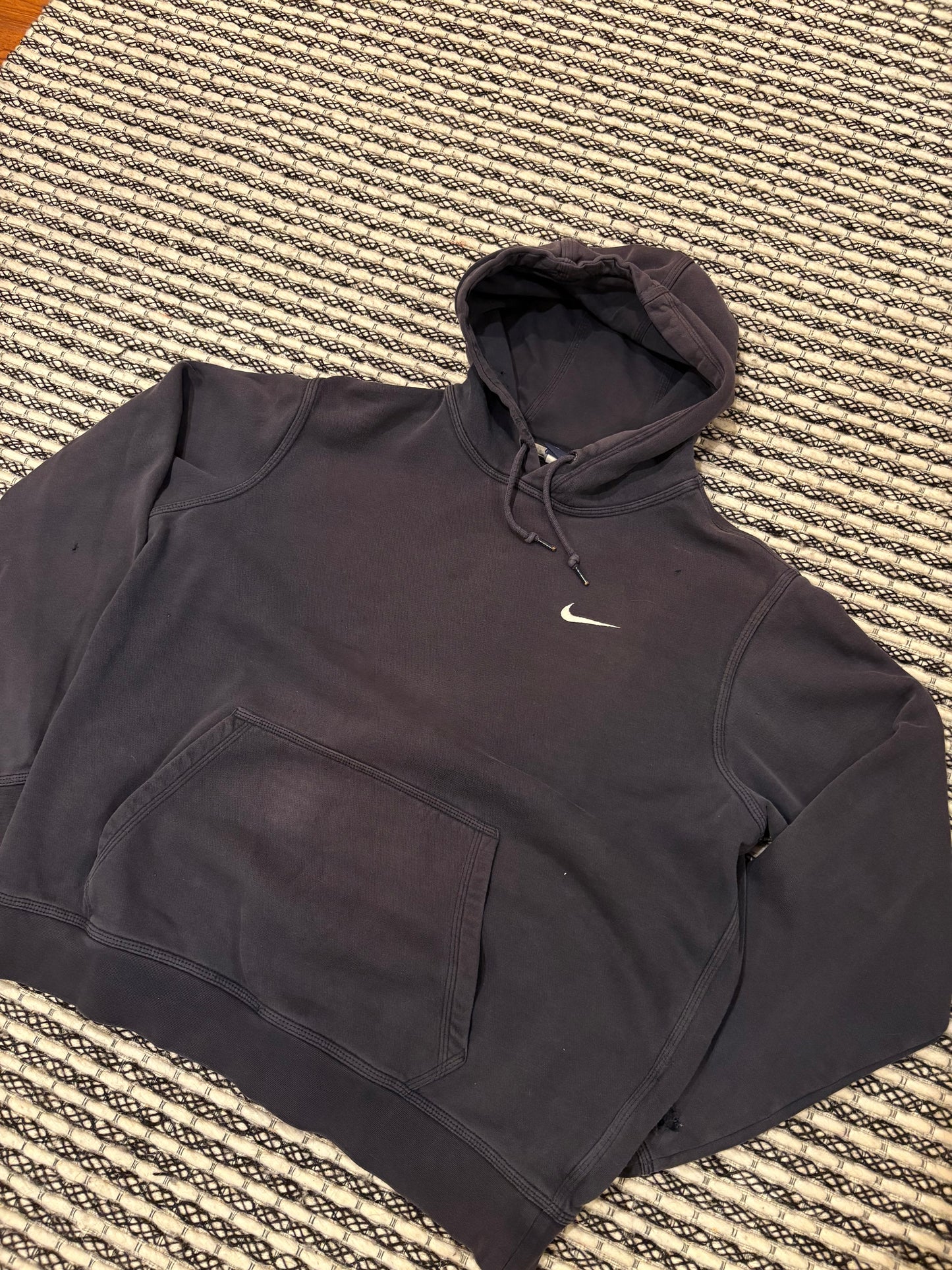 Vintage Navy Distressed Nike Hoodie