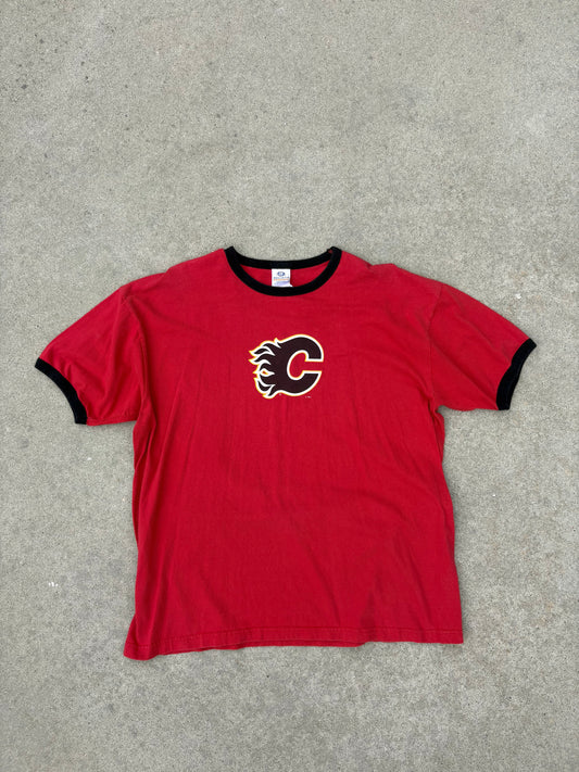 Calgary Flames Ringer Tee