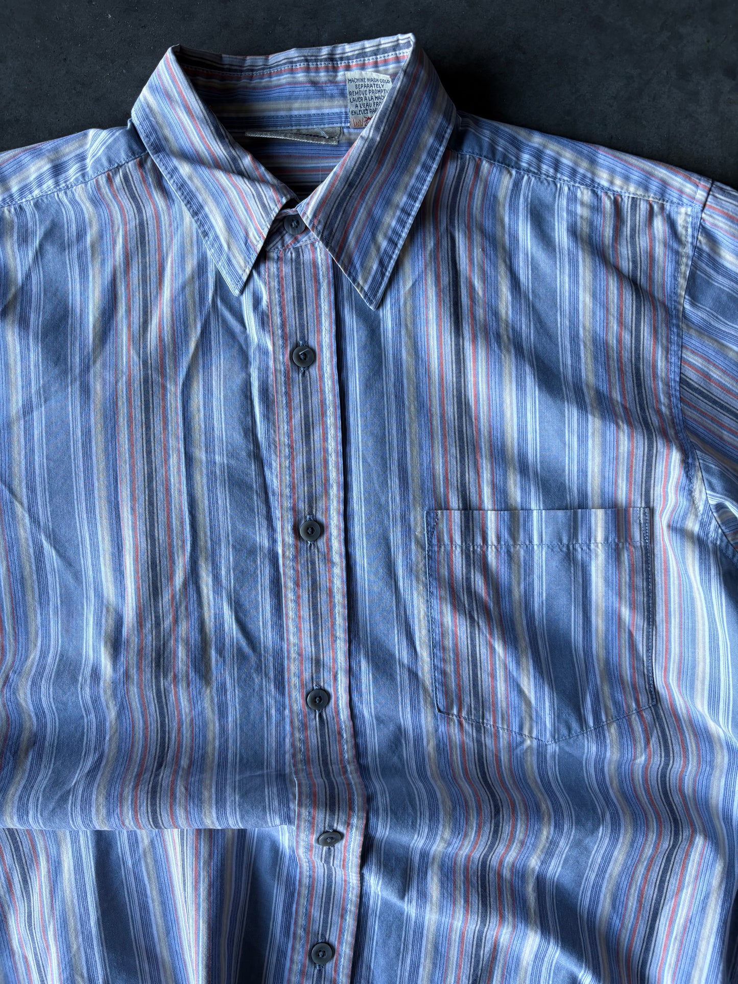 Vintage Crop Long Sleeve Button Up