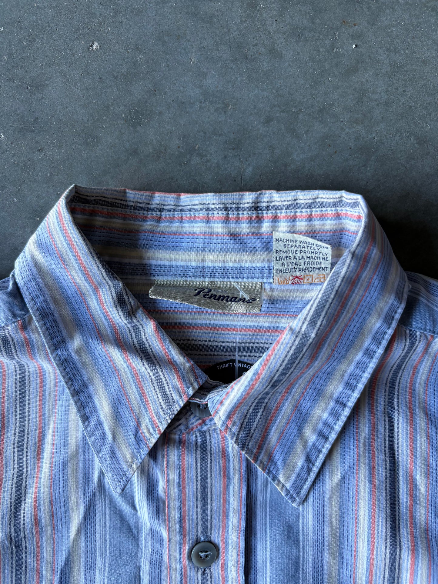 Vintage Crop Long Sleeve Button Up