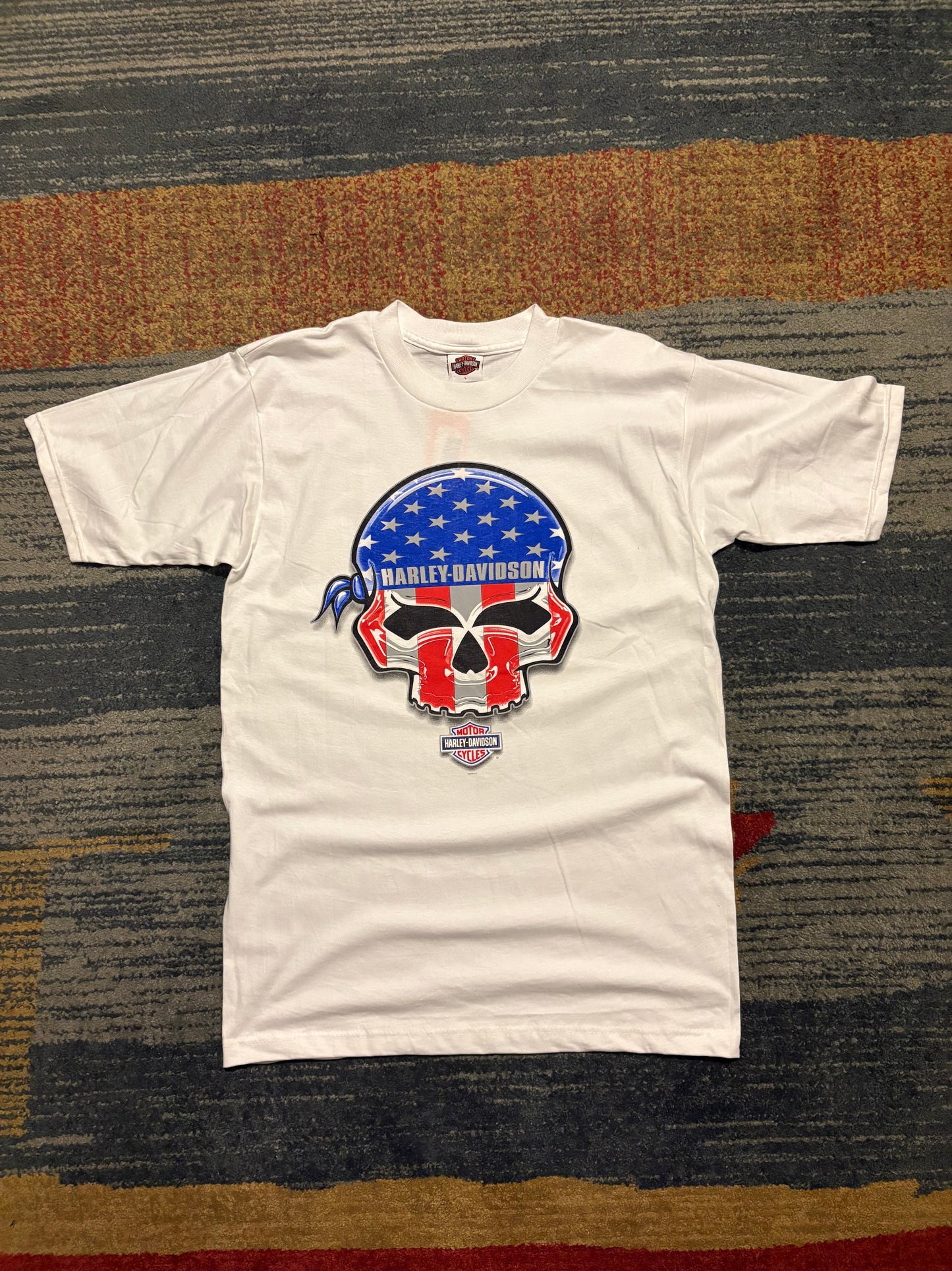 USA Skull Harley Davidson 2006 Tee