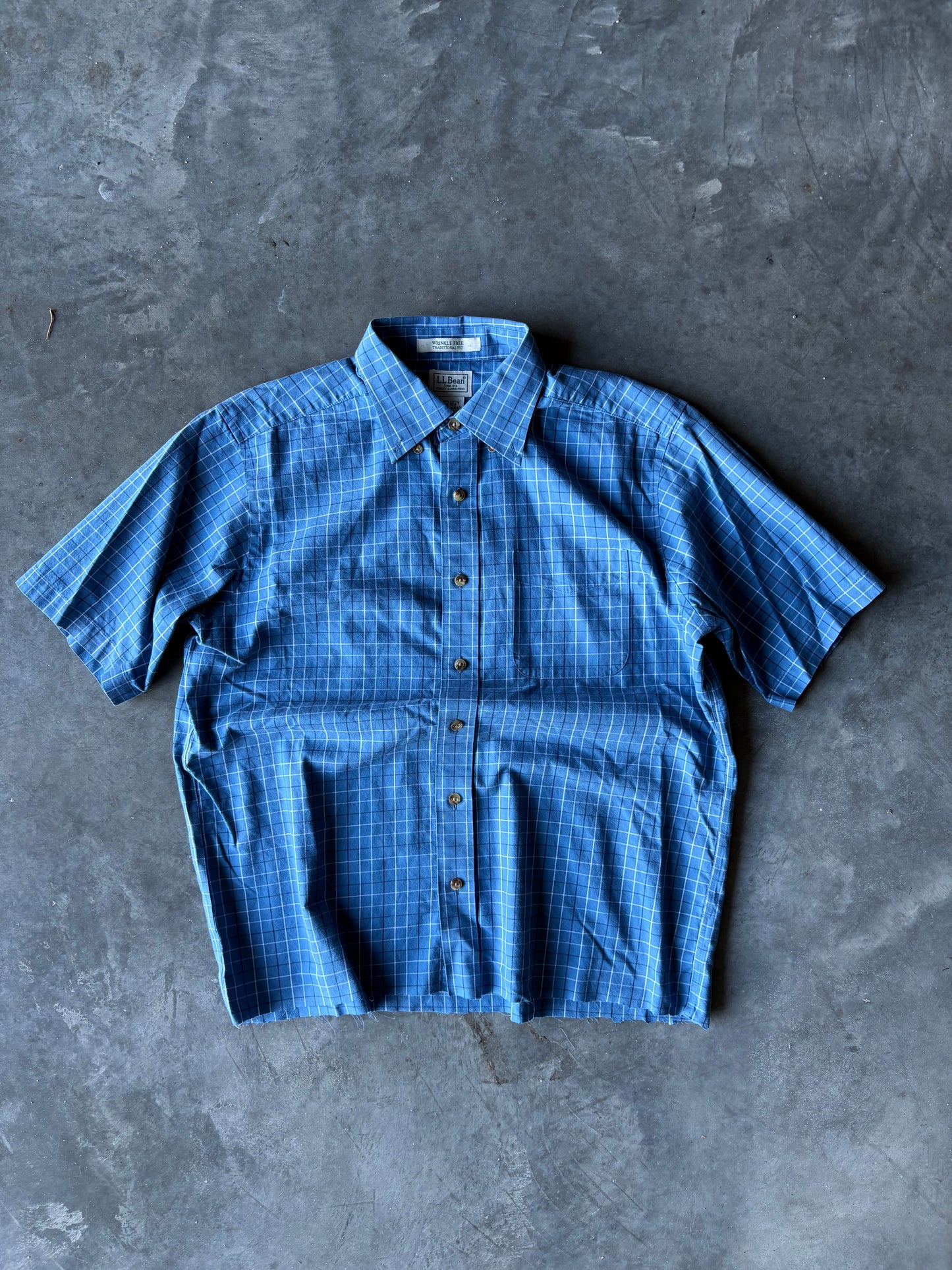 LL Bean Crop Button Up