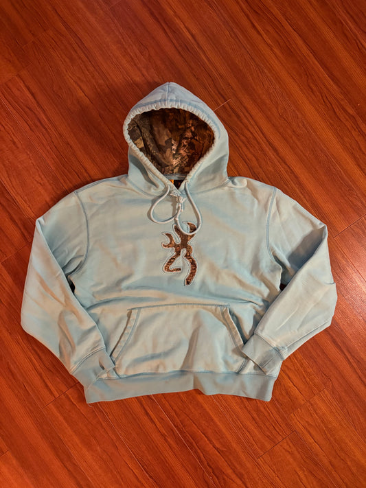 Faded Blue Browning Hoodie