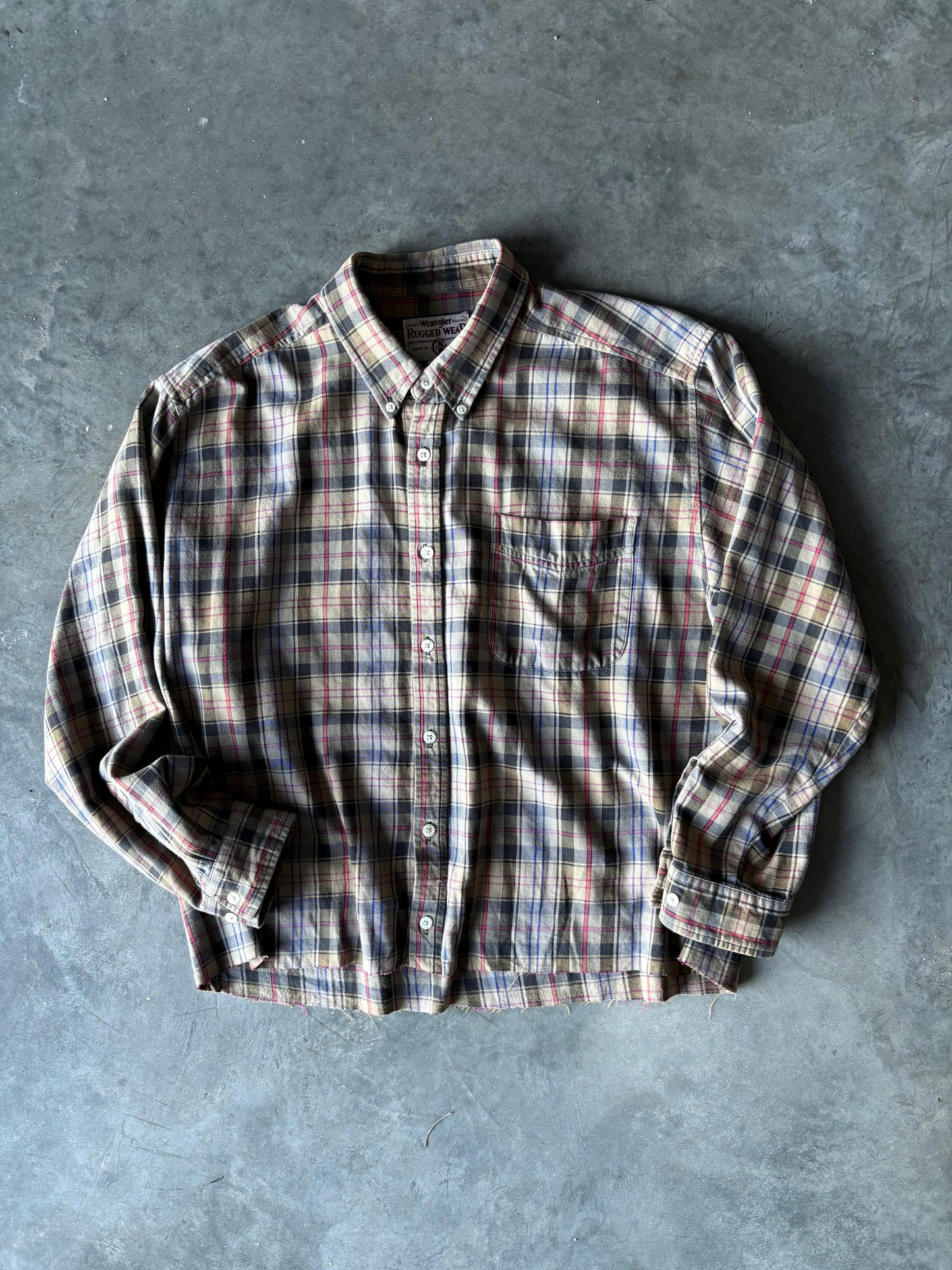Wrangler Crop Long Sleeve Button Up