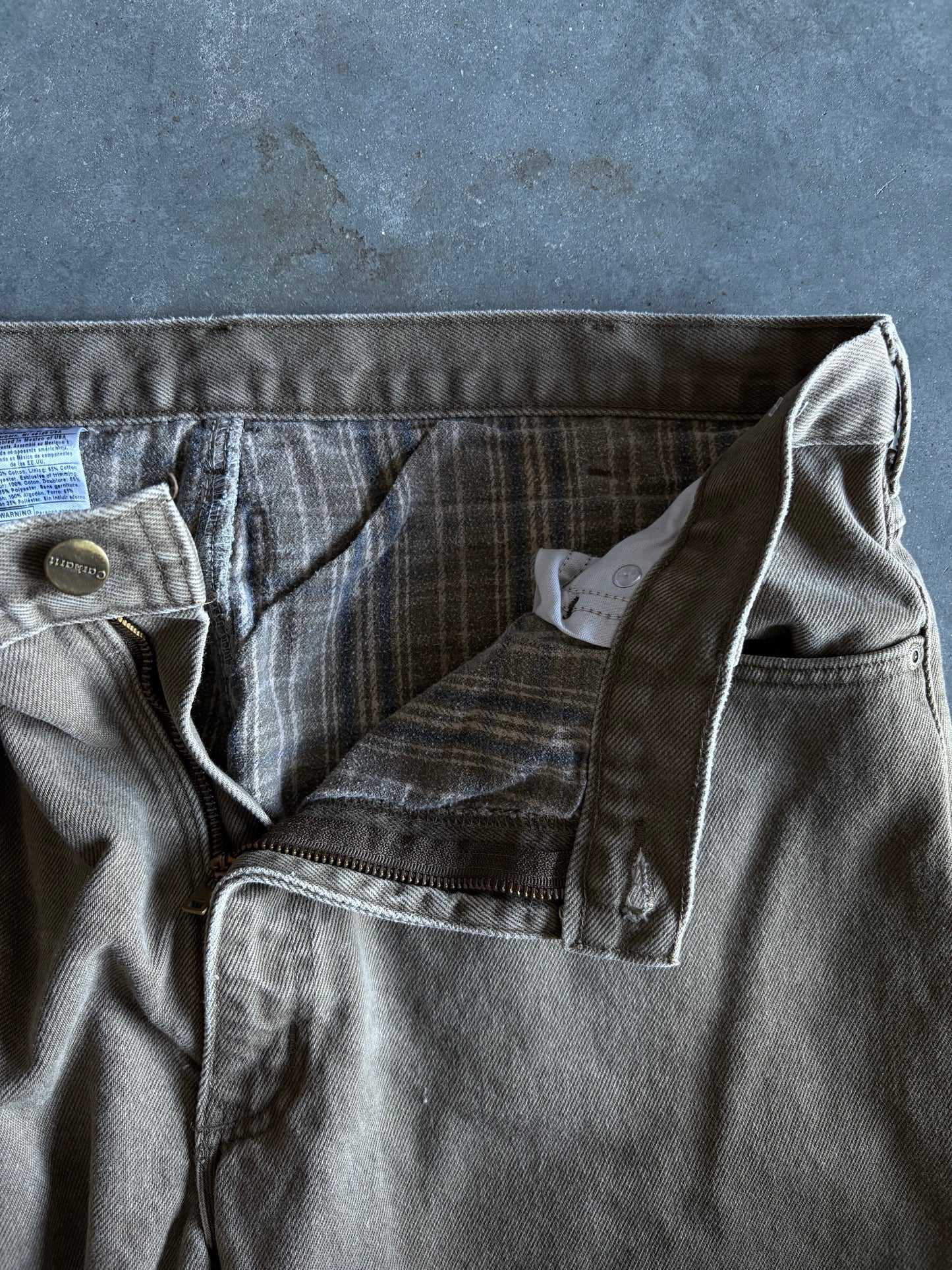 Tan Carhartt Lined Pants