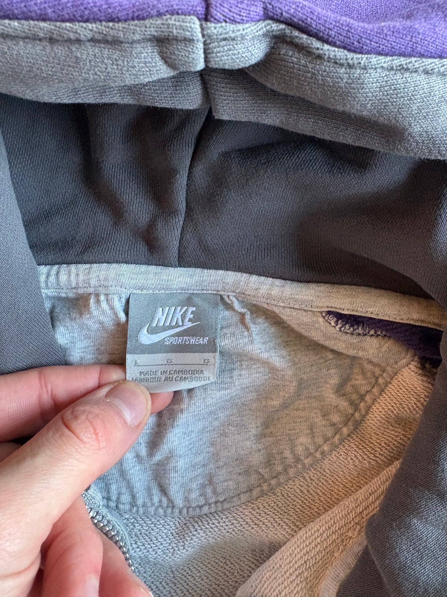 00s Purple Nike Zip Up Hoodie