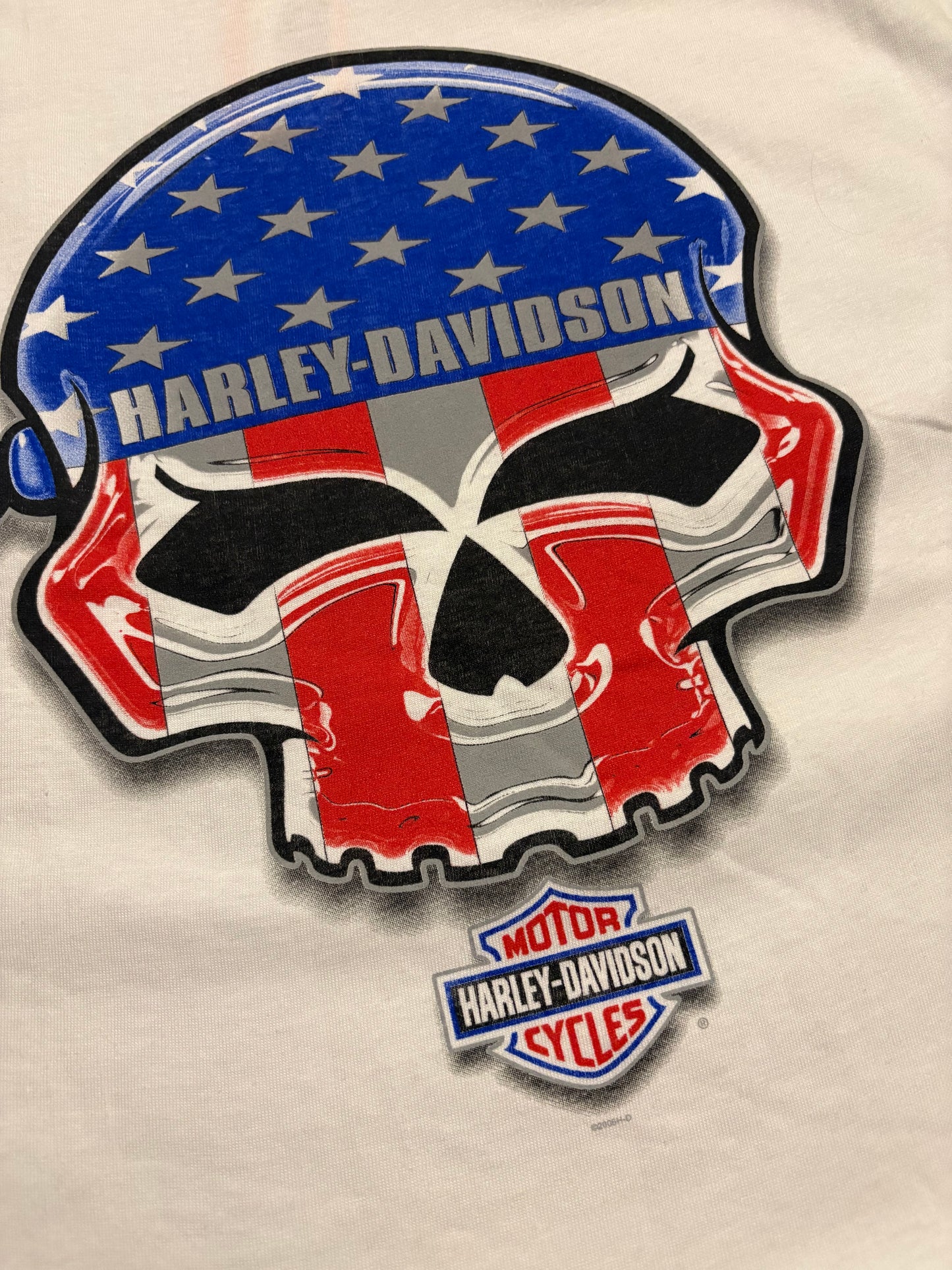 USA Skull Harley Davidson 2006 Tee