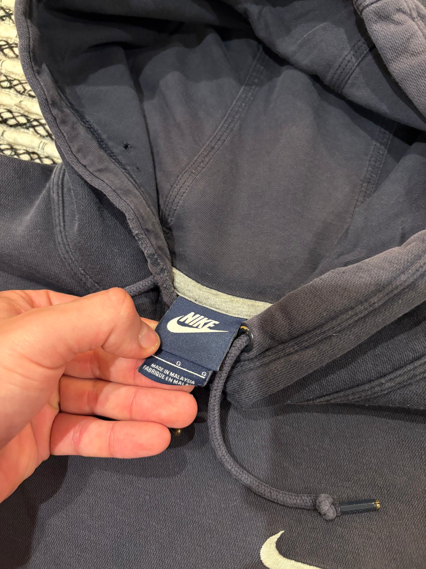 Vintage Navy Distressed Nike Hoodie