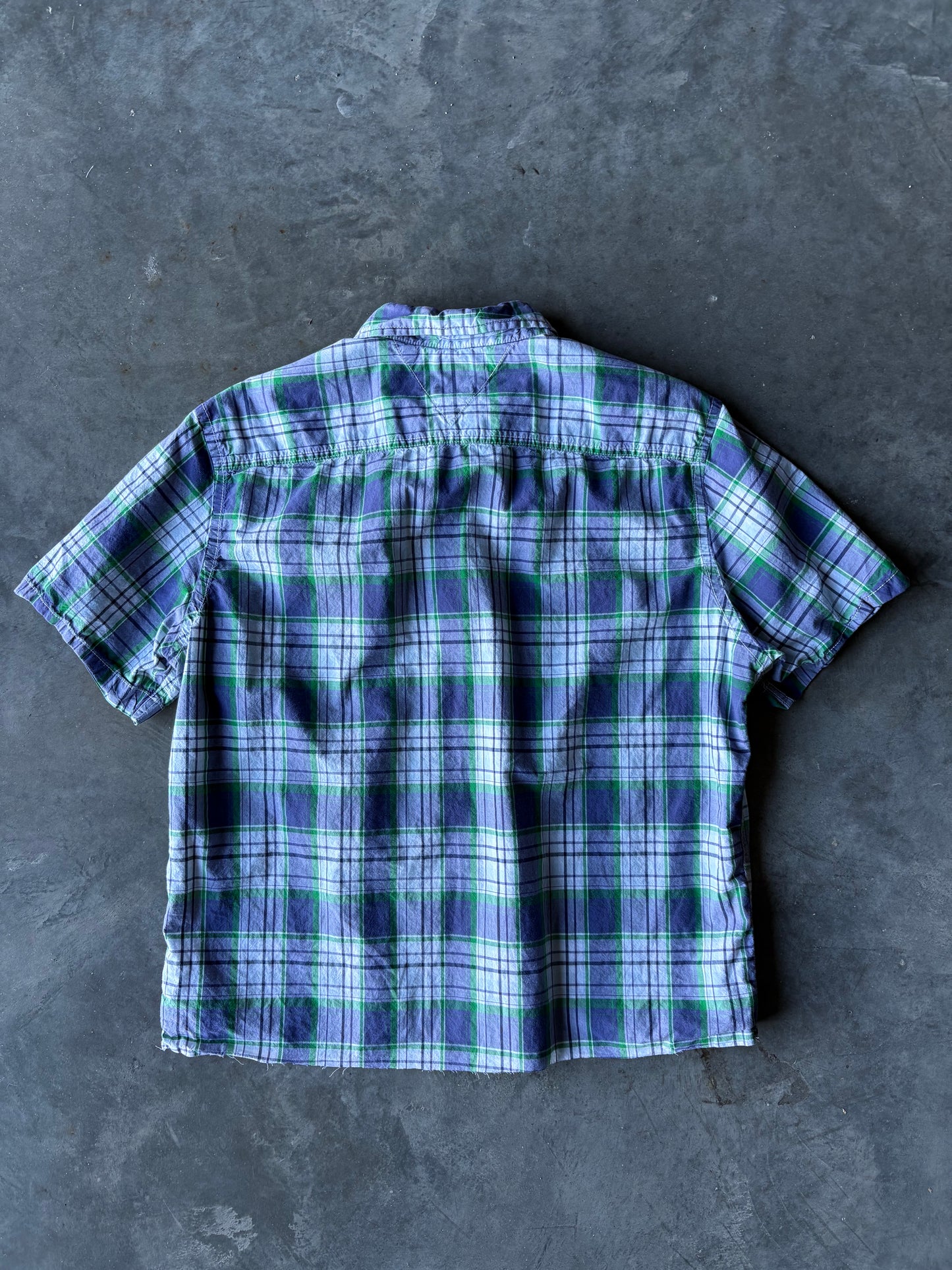 Tommy Hilfiger Green Crop Button Up