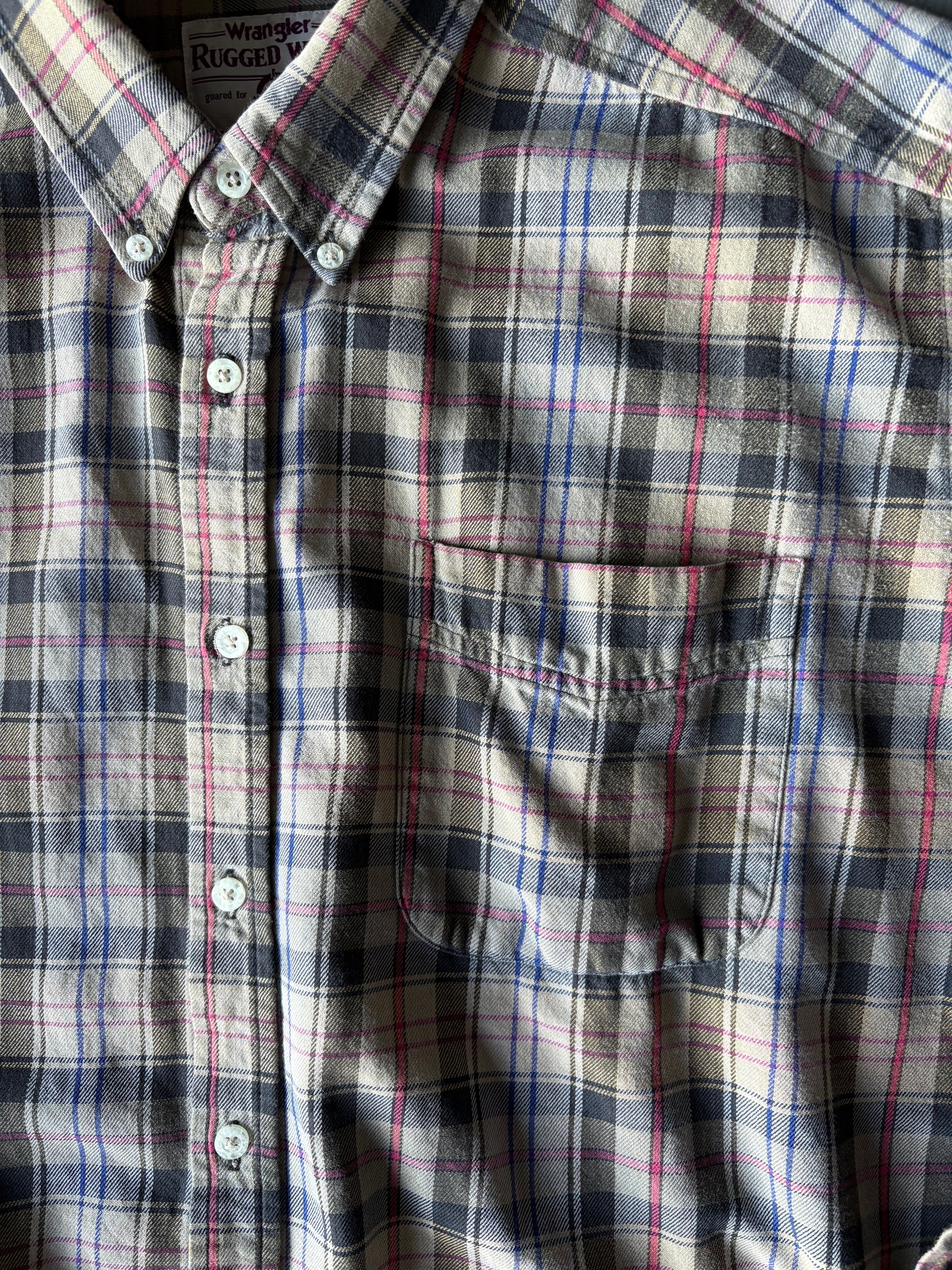 Wrangler Crop Long Sleeve Button Up